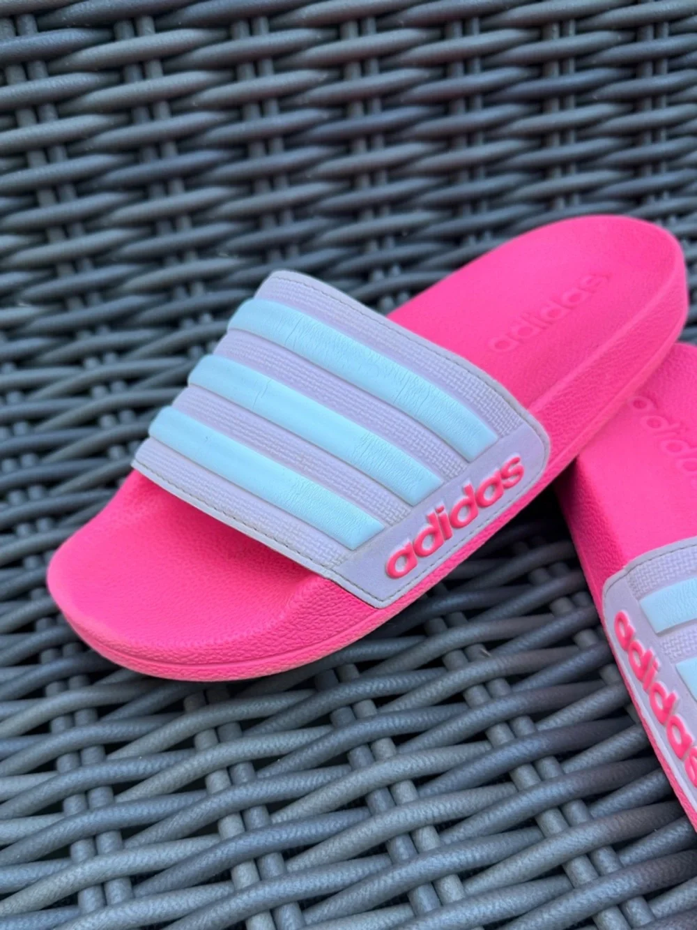 adidas Hot Pink Slides - Size 1